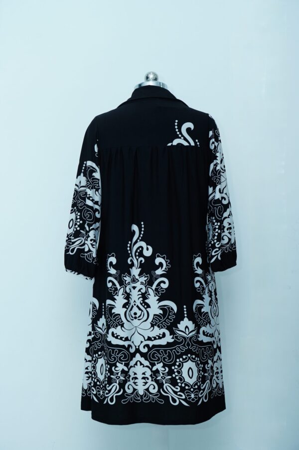 Black colour indo-westren wear with white print - Image 3