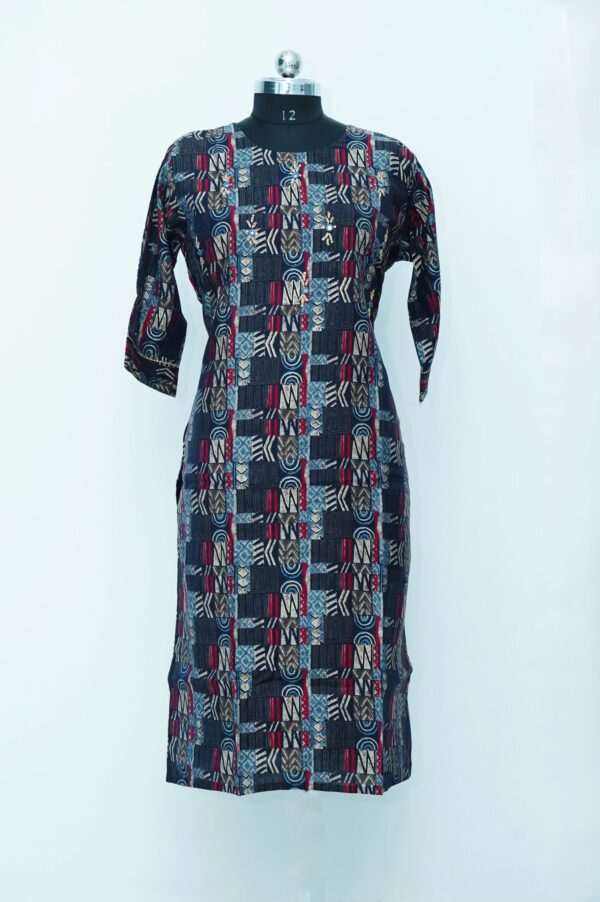 Black colour printed  kurti