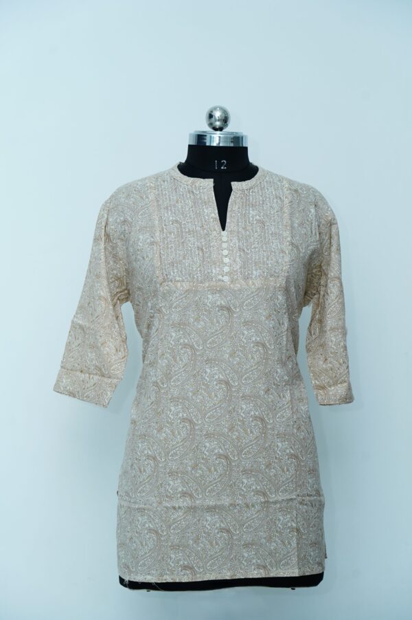 Cream Colour Printed Tunic