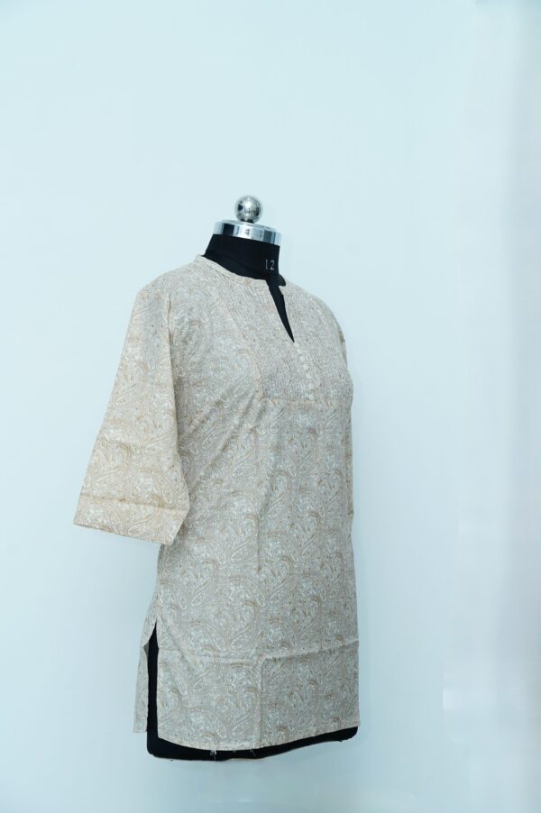 Cream Colour Printed Tunic - Image 3