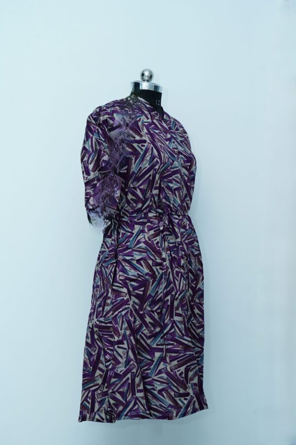 Grape Wine Colour Kurti with crazy design - Image 3