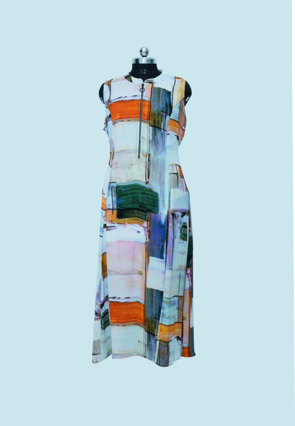 Multicolour indo-westren long dress