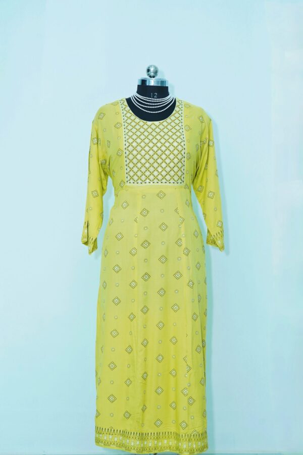 Pista Green Long Frock