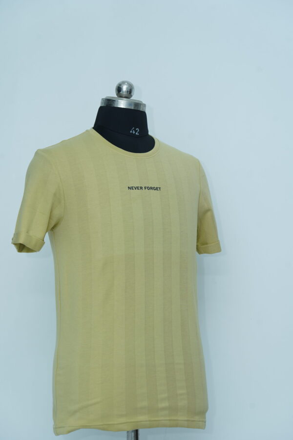 Round neck Stylish T-Shirt Yellow - Image 2