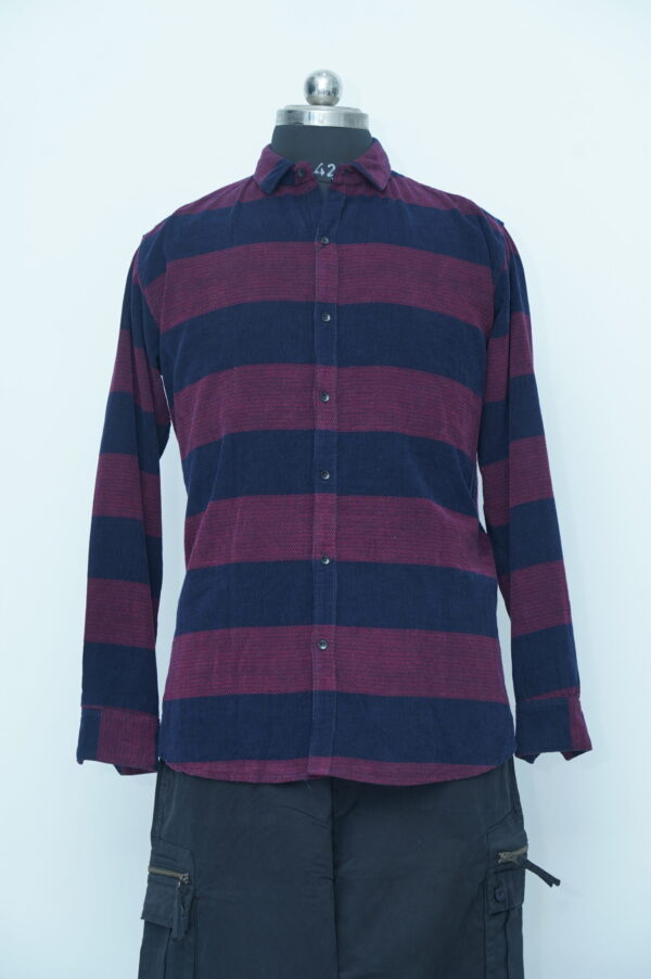 Semi Casual Shirt Blue & Red