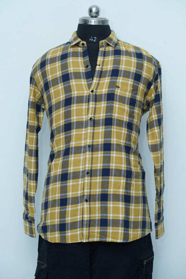 Semi Casual Shirt Yellow Checks