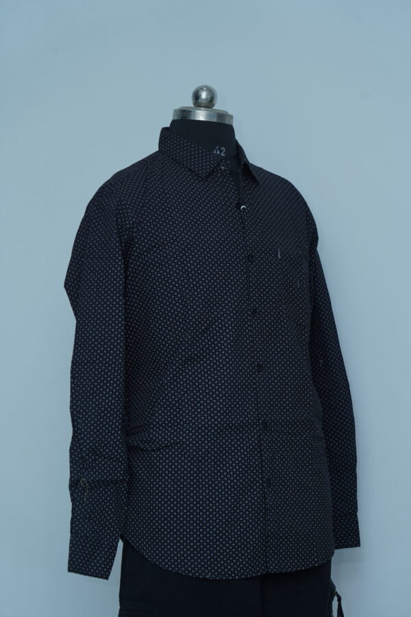 Semi Formal Shirt Black with simple design - Image 2