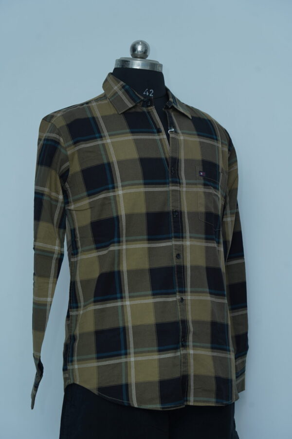 Semi Formal Shirt Khaki & Black - Image 2