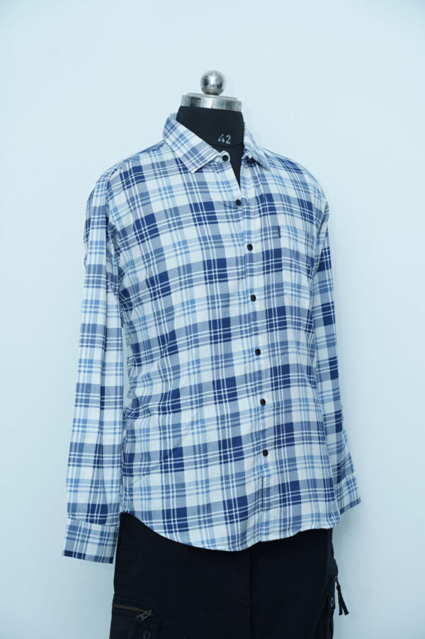 Semi Formal Shirt White & Blue - Image 2