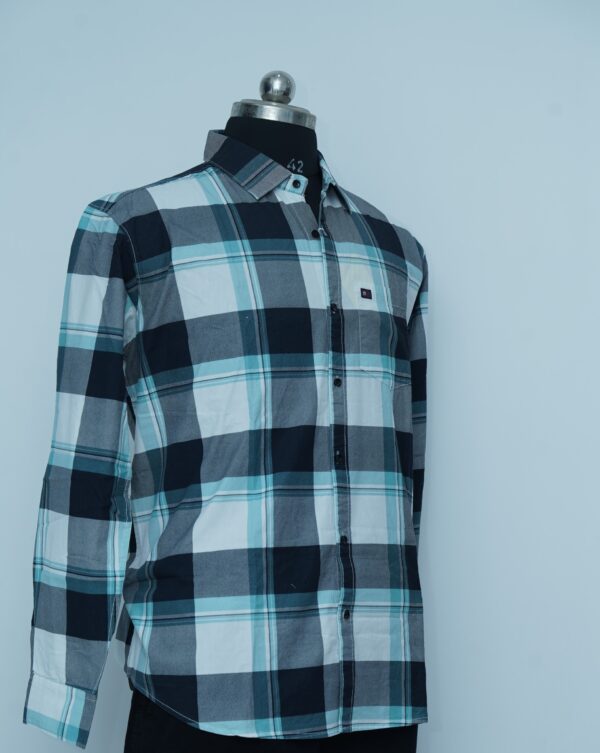 Semi Formal Shirt White & Blue Stripes - Image 2