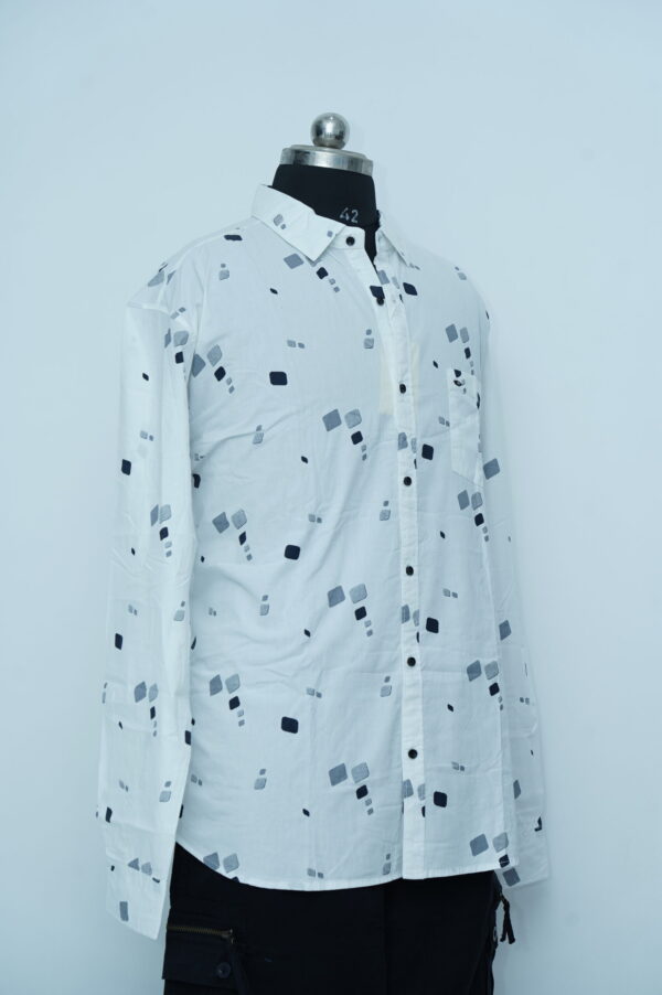 Semi Formal Shirt White Printed - Image 2