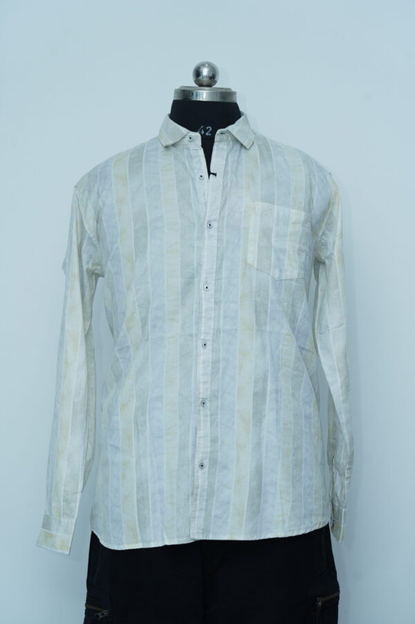 Semi Formal Shirt White Stripes